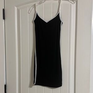 Princess Polly Black Dress with White Trim